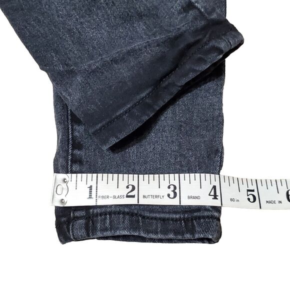 Jessica Simpson Girls Sz 10 Mid-Rise Emma Destructed Skinny Jeans Black Wash - Picture 12 of 12